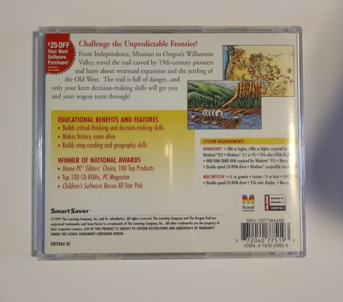The Oregon Trail CD-ROM 1999 Windows Macintosh The Learning Company Software - Picture 2 of 4