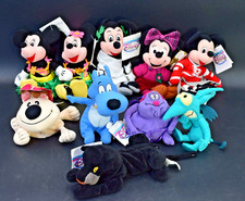  10 DISNEY MINI BEAN BAG PLUSH 8" MICKEY  MINNIE MOUSE PAIN/PANIC PORKCHOP ETC