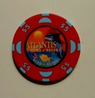 $5.00 CASINO CHIP "ATLANTIS CASINO RESORT" RENO, NEVADA  — photo 2