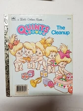 Little Golden Book - Tyco Quints The Cleanup 1990 HC 
