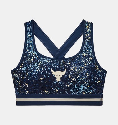 UNDER ARMOUR Women's Project Rock Printed Crossback Sports Bra NWT Size: XS