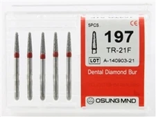 Dental Diamond Burs, Fine Grit Multi-Use, 5 Pcs/Pk [197TR-21F]