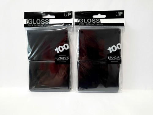 Ultra PRO 100 GLOSS Standard Sleeves Schwarz Kartenhüllen Magic Pokemon OnePiece - Picture 7 of 8
