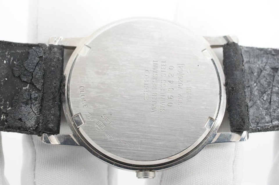 Seiko Chariot 59327020 Black Dial 1980 Date Silver Quartz eBay