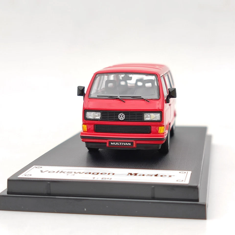 Master 1:64 Porsche B32 VW T3 Multivan 1985 Van modelo fundido carro de brinquedo presente vermelho - Imagem 4 de 4
