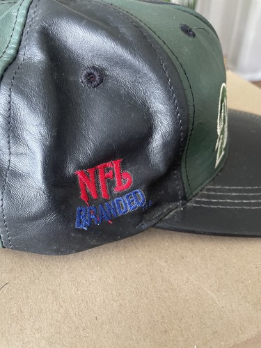 Green Bay Packers Vintage 90er Jahre Leder Druckknopflasche Mütze Kappe von Modern USA hergestellt NFL - Bild 3 von 7