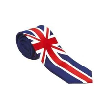 Retro Neck TIE UK Flag Large Print Slim Unisex necktie USA