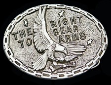 The Second Amendment The Right To Bear Arms Guns Firearms Vintage Belt Buckle