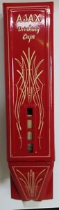 Ajax Metal Drinking Cup Dispenser includes vintage paper cups Red