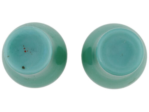 ⭕️Pair of 19th Century Turquoise Vases, Peking Glass - Picture 2 of 5