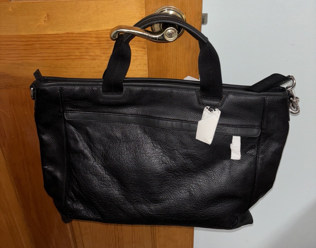 Coach Houston Men's Smooth Calf Leather Messenger Bag