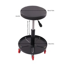Adjustable Pneumatic Mechanic Roller Seat With Tool Tray And 300 Lbs Capacity