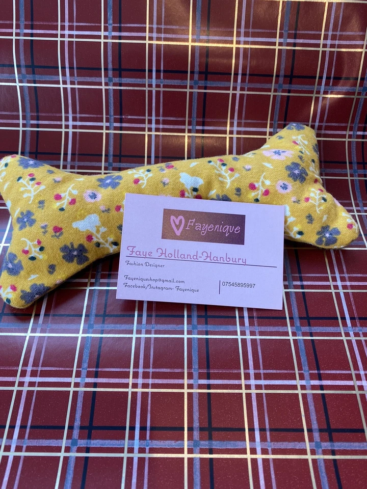 Juguete para perro chirrido cachorro, juguete de hueso vegano, regalo para perro, tela hecha a mano Foto 2 de 4