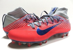 blue and red football cleats