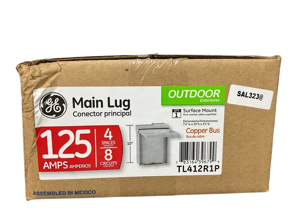 GE TL412R1P PowerMark Plus 125Amp 4Space 8Circuit Single-Phase Main Lug - Image 3 of 3