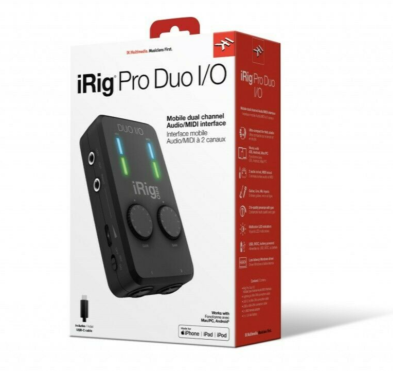 IK Multimedia iRig Pro DUO I/O 2-channel audio MIDI interface for