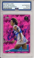 2023 TOPPS CHROME SAPPHIRE PINK /299 BILLIE JEAN KING PSA DNA AUTOGRAPH SIGNED