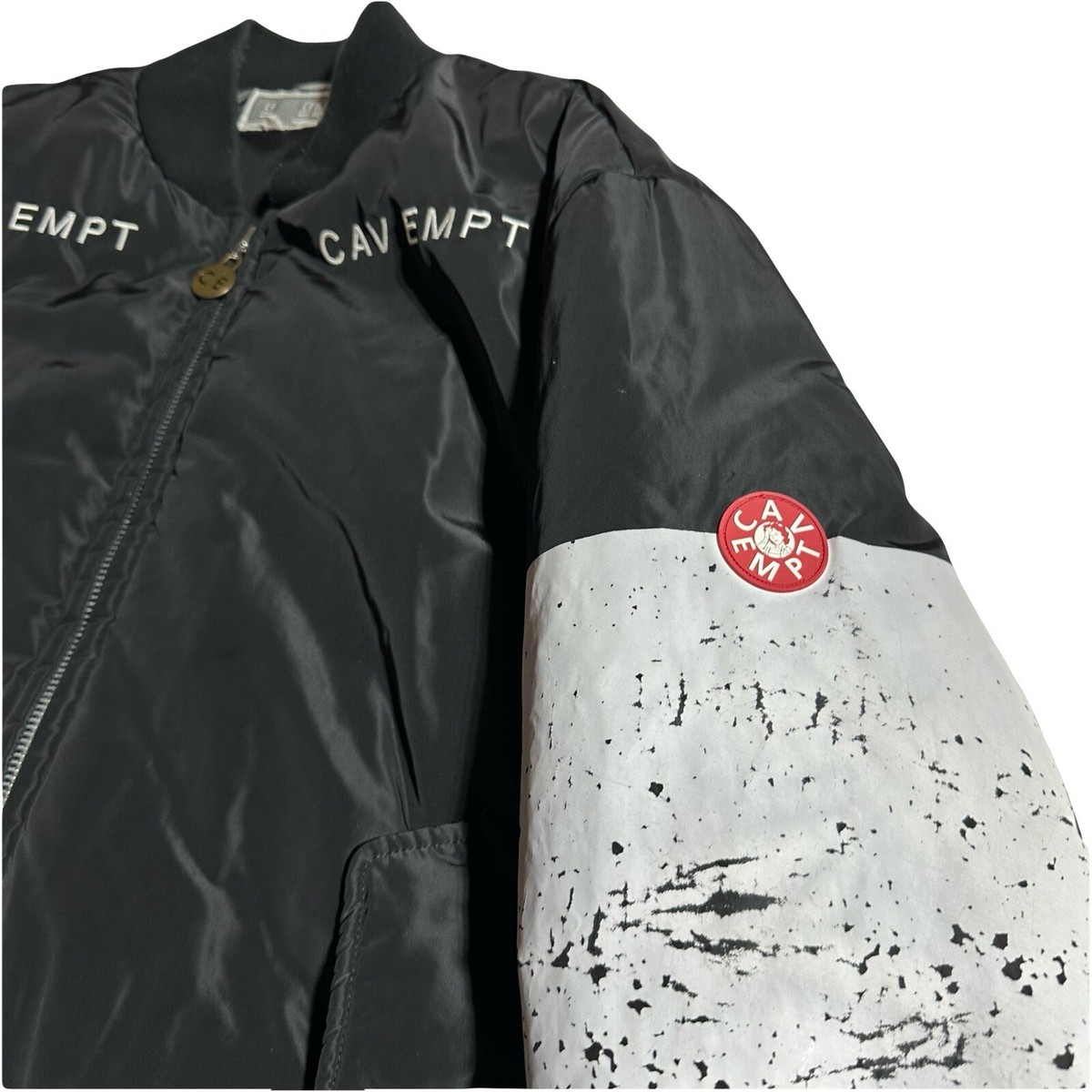 Cav Empt Speckles Bomber Jacket Size L Large Spellout | eBay