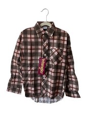 vintage wrangler flannel shirt youth size 12 NOS deadstock 70s made in USA