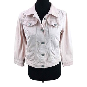 loft pink denim jacket