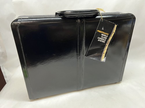 Black Leather Portfolio Prestolock Too 