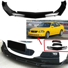 For Nissan Sentra 2004-2006 Glossy Black Front Bumper Lip Splitter Spoiler Set
