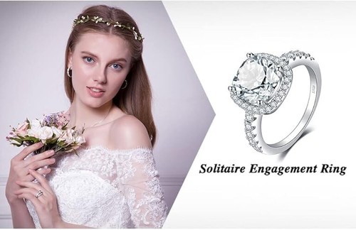 925 Sterling Silver Cubic Zirconia Love Promise Ring Size 5-9
