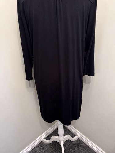 TOGETHER LADIES BLACK V-NECK EMBROIDERED JERSEY DRESS UK SIZE 14 BRAND NEW - Picture 8 of 8