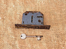 Rare Victorian Cabinet Mortise Lock – English Made, Fully Functional with Key