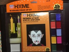 DESIGN-A-FACE GUIDE  MAKEUP KIT COSTUME FACE PAINT HALLOWEEN MARDI GRAS SPORTS