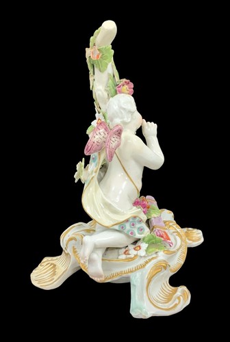 Antique 18th Century Derby Porcelain Cupid Figurine, Bow & Arrow, c. 1770 - Picture 4 of 13