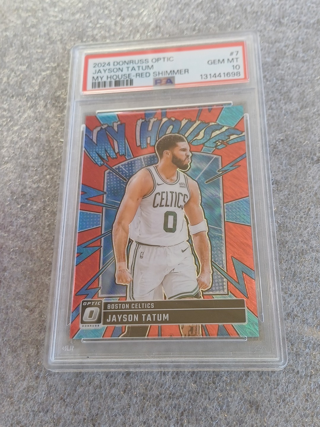 2024-25 Panini Donruss Optic - My House Jayson Tatum #7 Red Shimmer Prizm /75 view 4