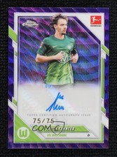 2025 Chrome Bundesliga Base Purple Wave Refractor 75/75 Aaron Zehnter Auto 0t9q