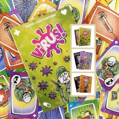 Virus 1 2 3 Karten Spiel Spanisch Englisch Familie Spaß Partyspiel