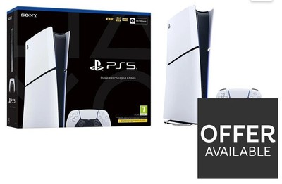 Sony PS5 Slim Digital Edition Videospielkonsole - Weiß 40% Rabatt - Rabatt
