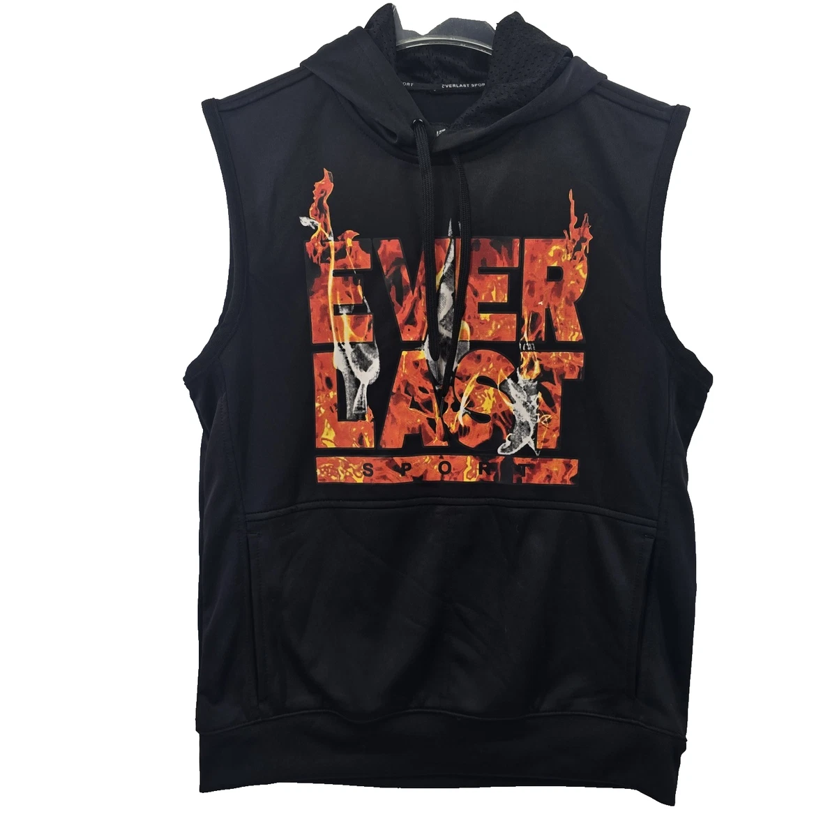 Everlast Sweat à Capuche avec logo emblématique maximisé Homme - Noir