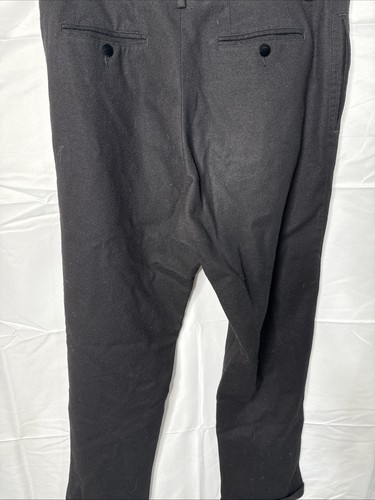 DOLCE & GABBANA Wool Dress Trousers Pants Black 52 Pleated Cuff Vintage Italy - Picture 7 of 9