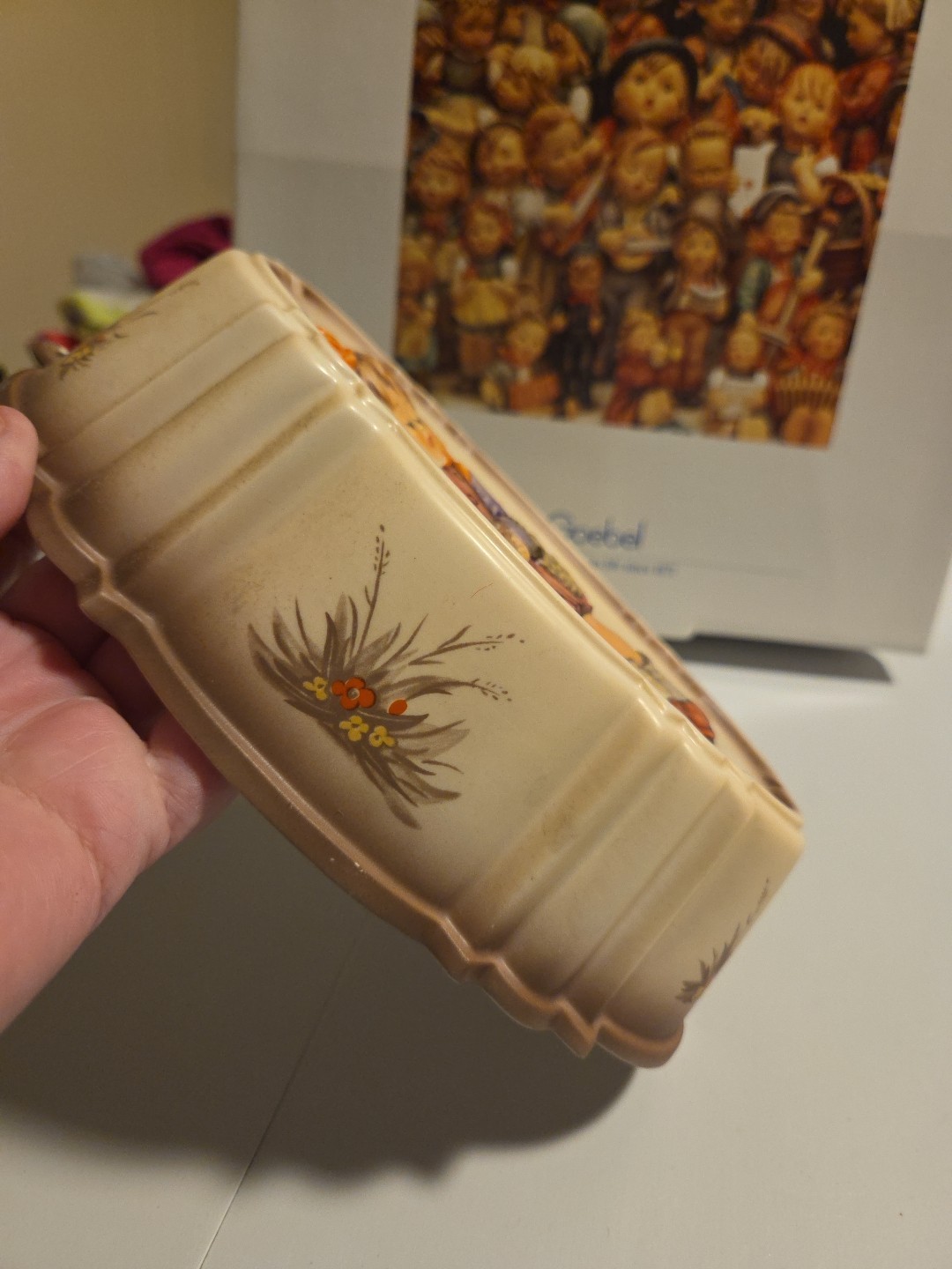 Vintage Hummel Wall Plaque Ceramic Mold Suppers Coming - HUM 673 With Box