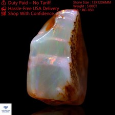 Natural Fire Opal Gemstone 5.00 Cts Loose Healing Rough Australia 13x12x6 mm