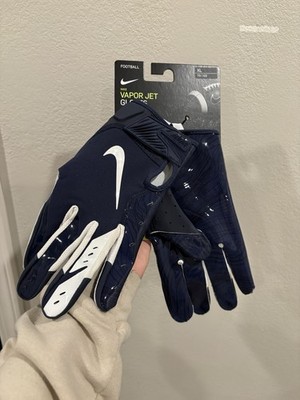 Nike Vapor Jet 5.0 NFL Issued Football Gloves Navy Blue PGF659-453 Size XL