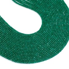 2.5MM Natural Green Jade Faceted Cube Beads Gemstone Full 15 Inch Strand