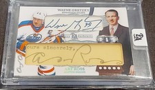 1/1 WAYNE GRETZKY & ART ROSS Edmonton Oilers Dual AUTO Card *PRICELESS AUTHENTIC