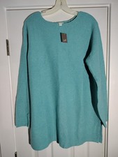 J. Jill NWT Medium Pullover Sweater Relaxed Fit Topaz Heather Teal