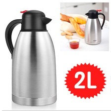2L Vacuum Jug Stainless Steel Insulated Flask Thermos Coffee Carafe Jug Tea Pot