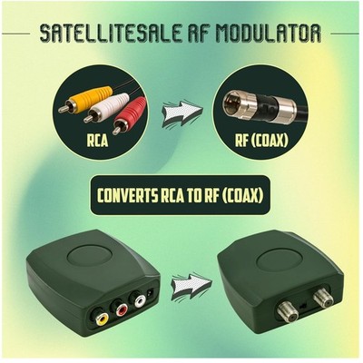 RCA to RF Coaxial Converter Box