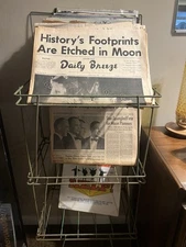 Vintage Wire Newspaper Stand
