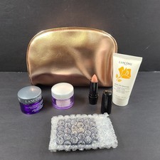 6 Pc Lancome Travel Set Renergie Lift Multi-Action Cleanser Lipstick Blush Pouch