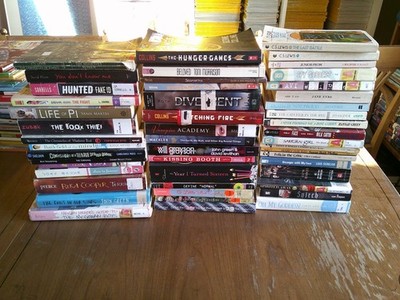 LARGE LOT OF 49 BOOKS FOR TEENS & YOUNG ADULTS Hunger Games Book Thief Life Pi