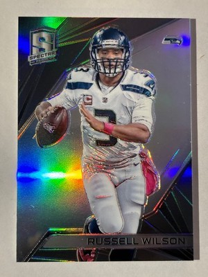2015 Spectra Veterans Russell Wilson Seattle Seahawks Holo Prizm /99