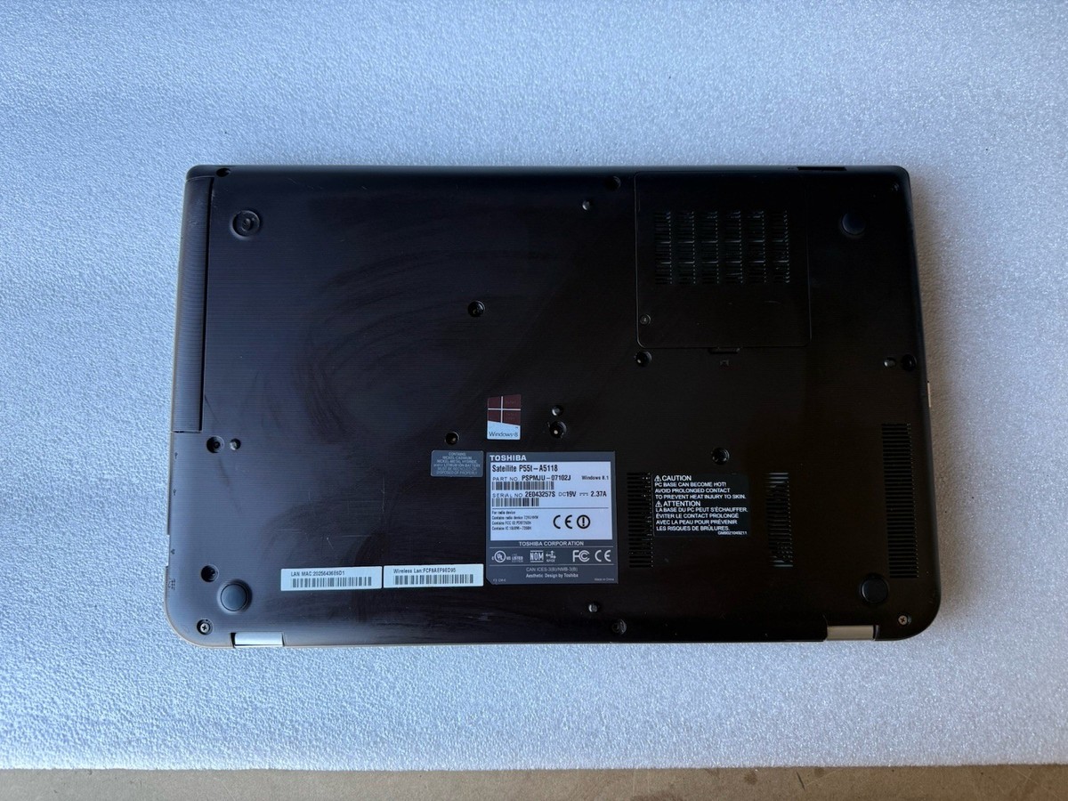 Toshiba Satellite P55T-A5118 Intel Core i7-4500U 1.80 GHz 8 GB RAM